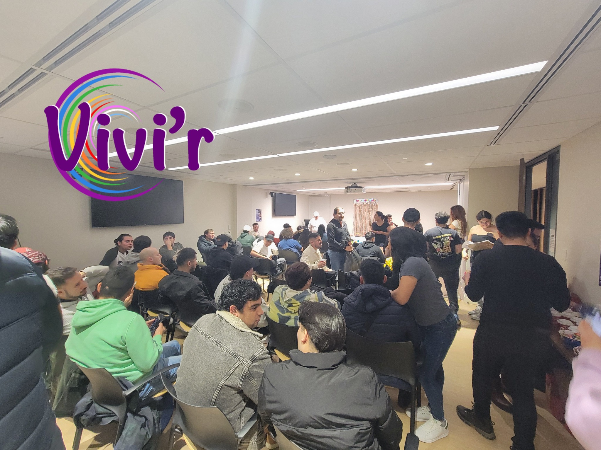 Community room packed for a workshop