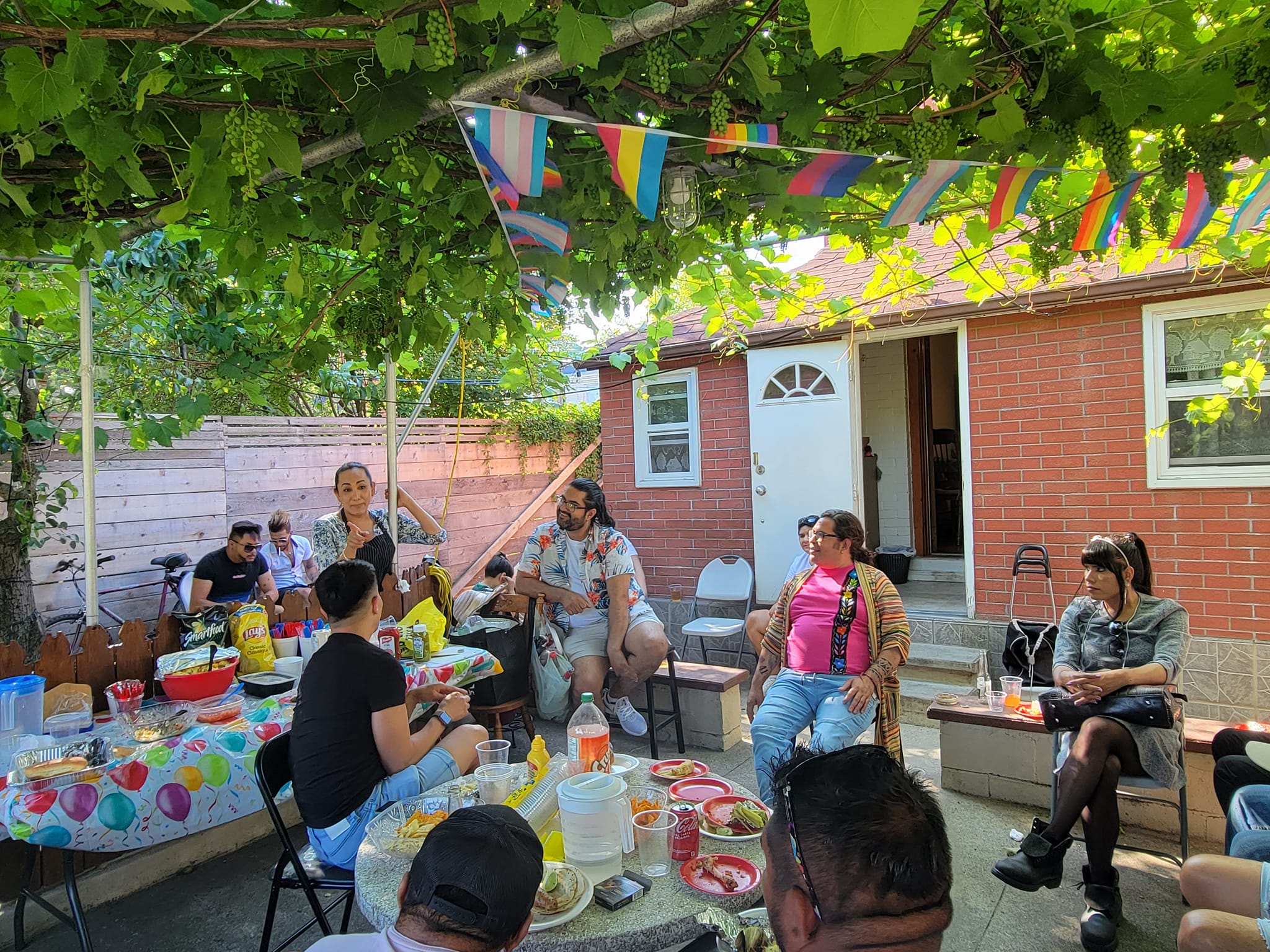 Summer garden gathering with the community