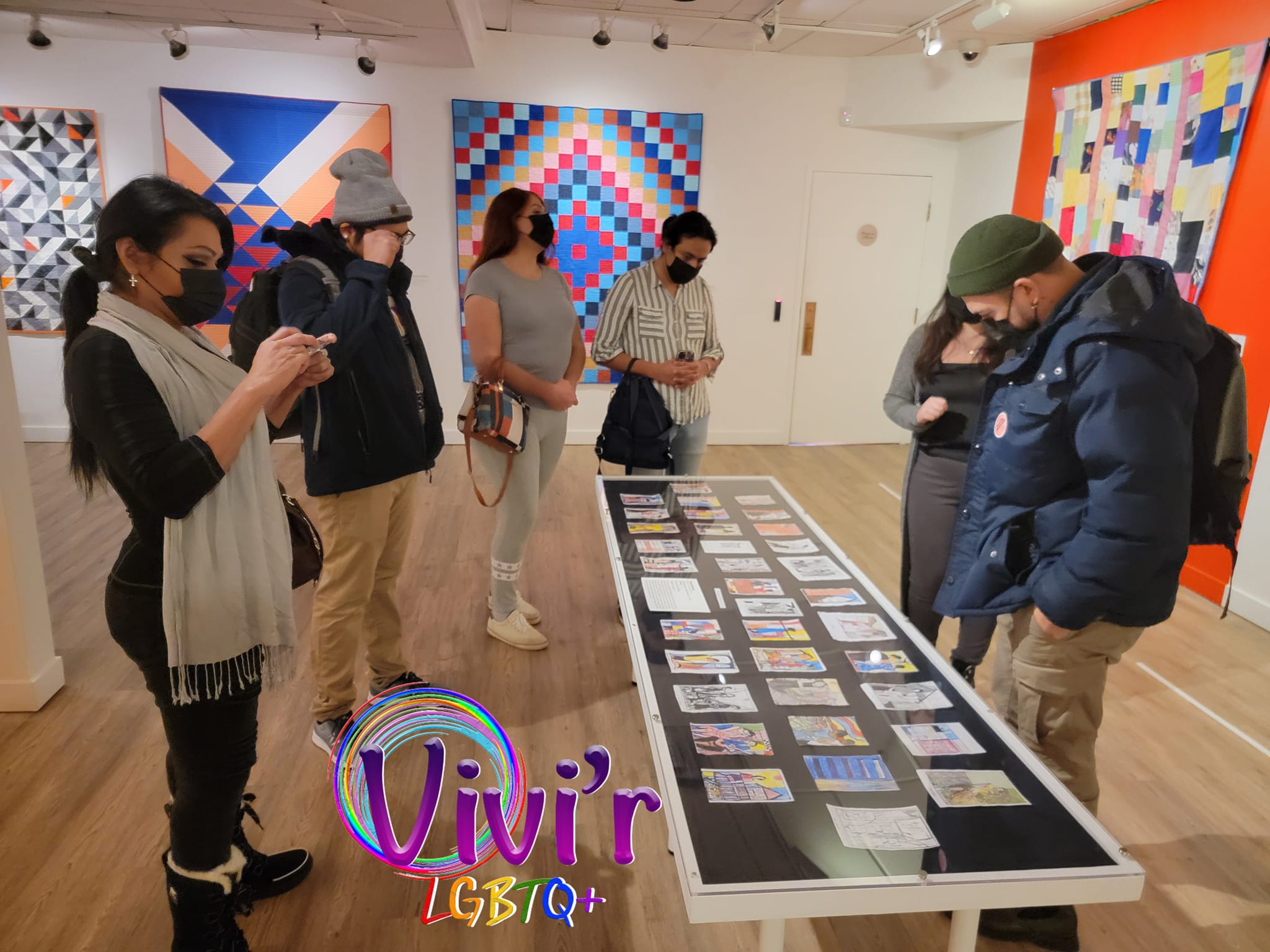 Workshop participants visiting an art gallery